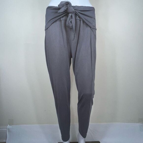 Armani Exchange Belted Gray Yoga Pants - Picture 1 of 13